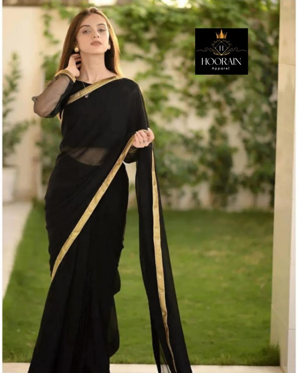 Chiffon saree‰�?•ü� (Blouse , petticoat & 7 yards stiched saree )